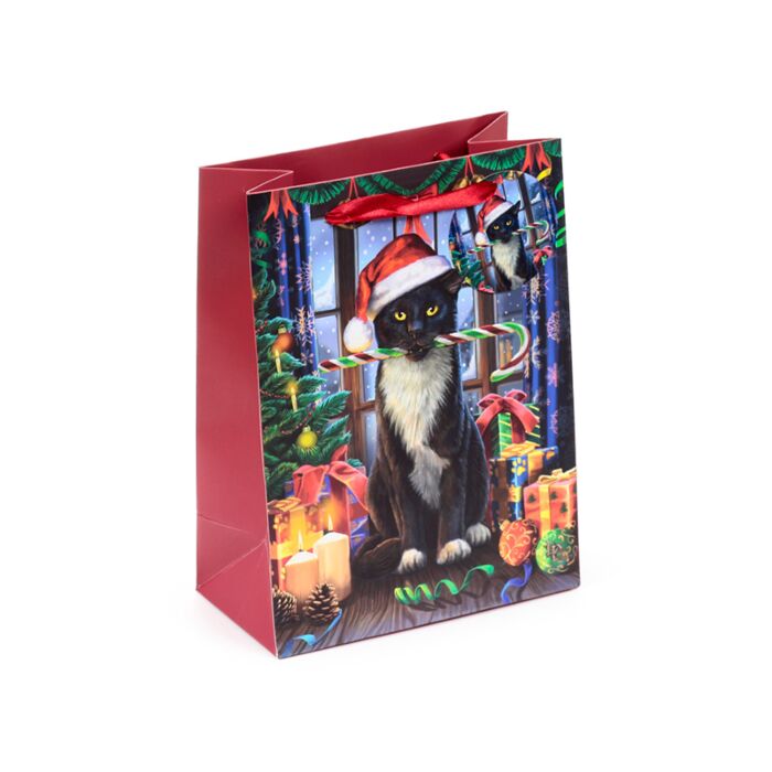 Lisa Parker Christmas Krampus Cat Gift Bag Medium