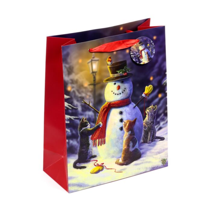 Lisa Parker Little Helpers Christmas Cats Gift Bag Large