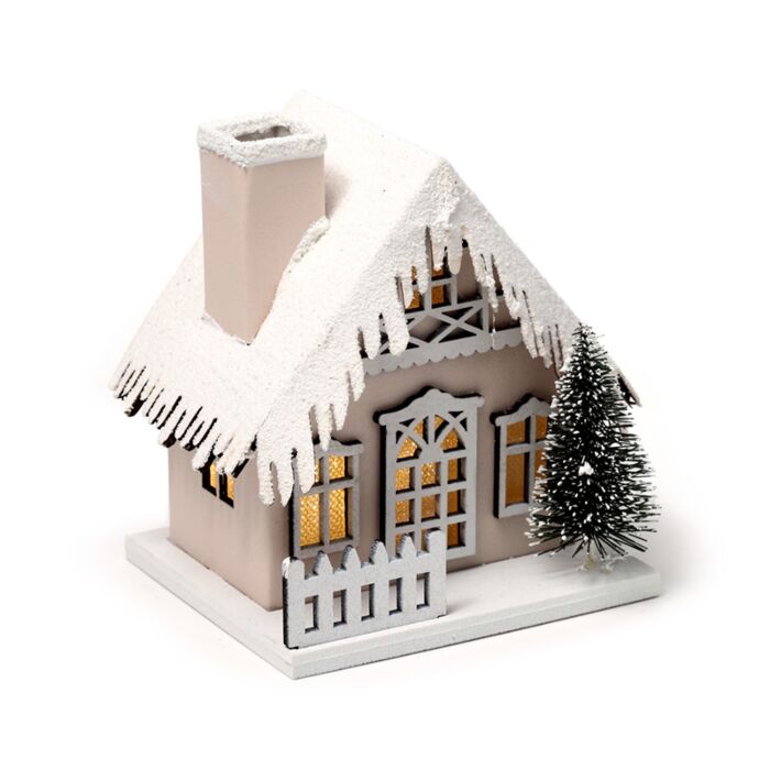 Snow Covered Christmas House LED Decoration