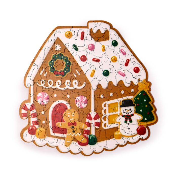 Christmas Gingerbread Baker Street Shaped 130pc Shaped Jigsaw Puzzle