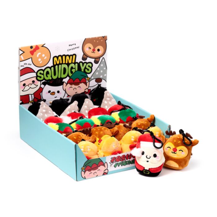 Squidglys Festive Friends Christmas Plush Keyring (Display of 24)