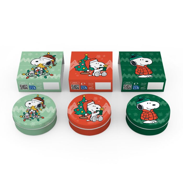 Peanuts Christmas Snoopy & Woodstock Lip Balm in a Tin
