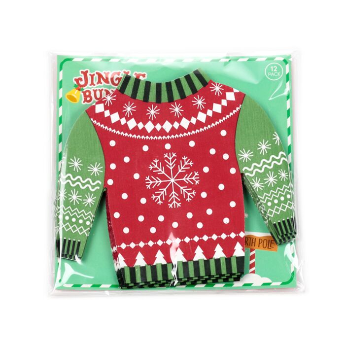 Christmas Jumper Pack of 12 3ply Paper Party Napkins