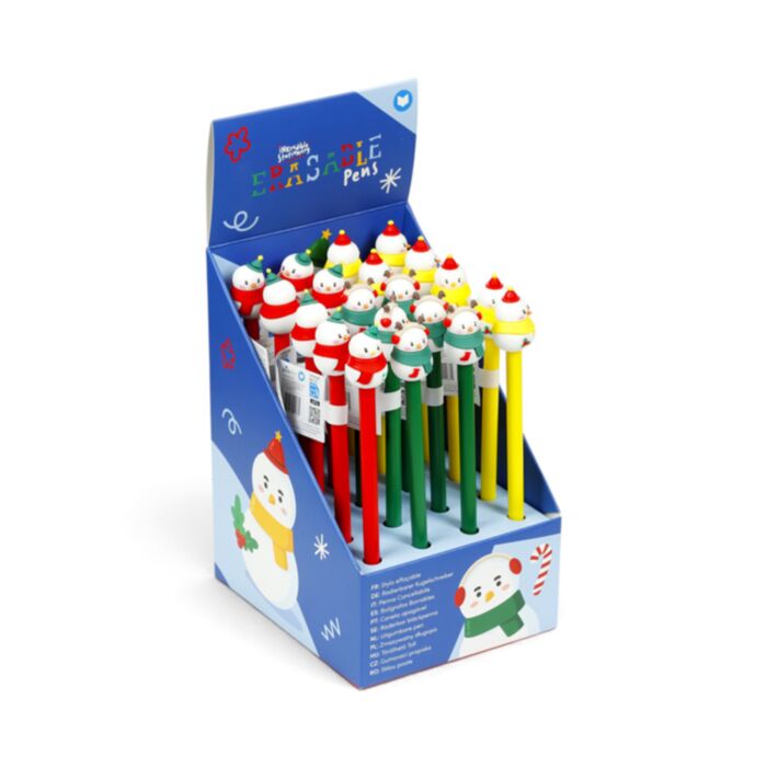 Christmas Snowman Erasable Pen with Topper