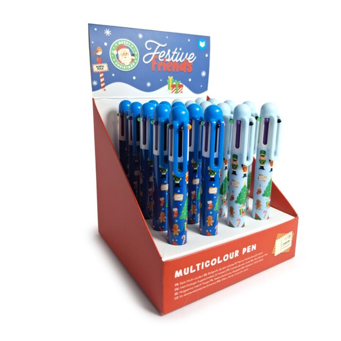 Festive Friends Christmas Multi Colour Pen (6 Colours)