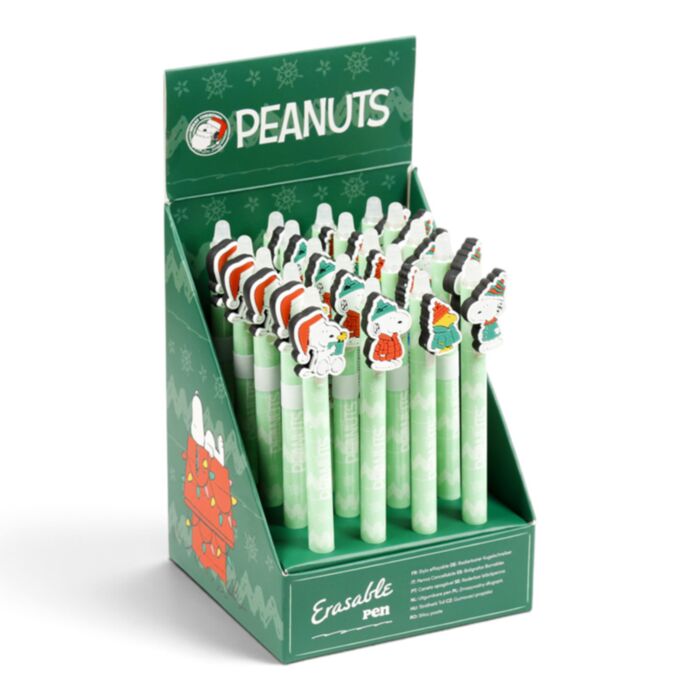 Peanuts Christmas Snoopy & Woodstock Erasable Pen with PVC Topper