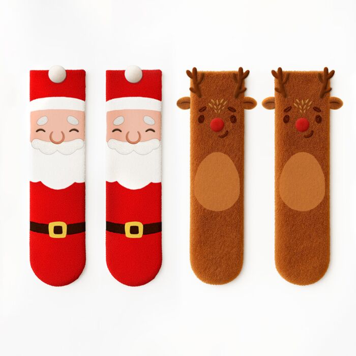 Jingle Bunch Christmas Fluffy Cosy Socks