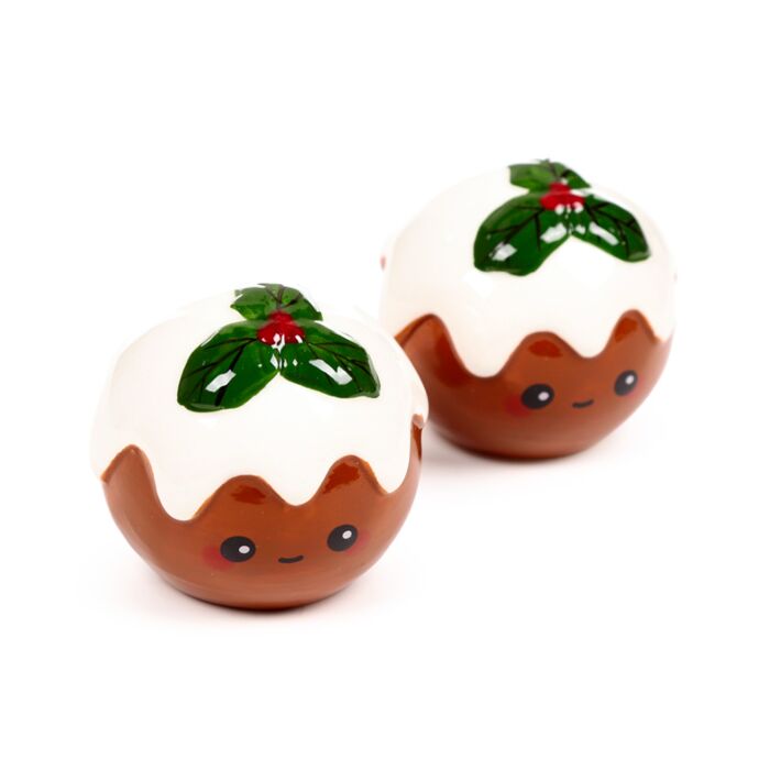 Christmas Pudding Foodiemals Ceramic Salt & Pepper Set
