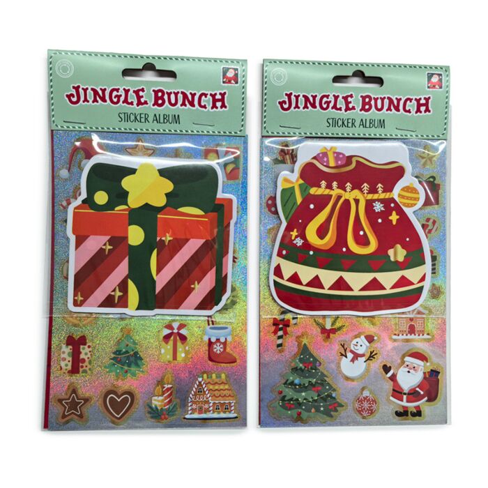 Christmas Jingle Bunch Shaped Sticker Book & Stickers