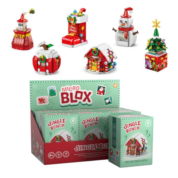 Mystery Jingle Bunch Christmas Micro Blox Construction Kit Blind Box