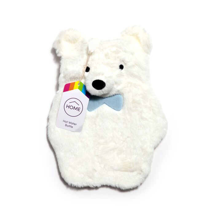 Polar Bear 650ml Hot Water Bottle with Plush Cover