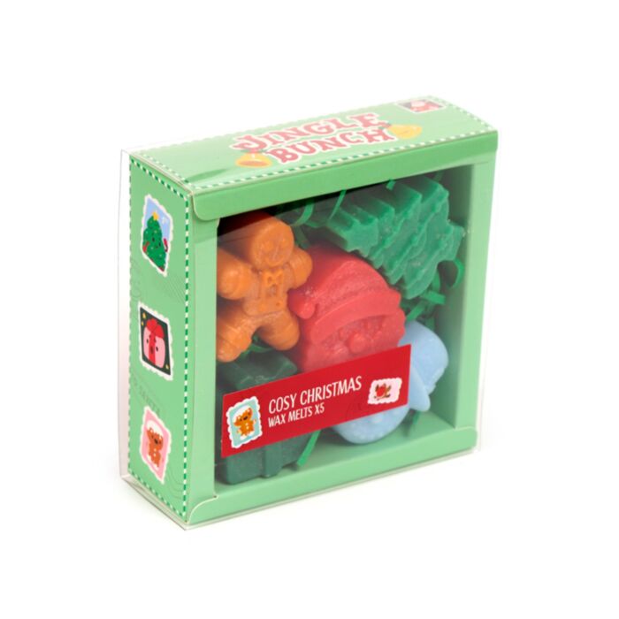 Cosy Christmas Jingle Bunch Set of 5 Shaped Wax Melts