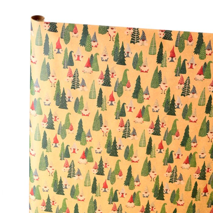 Christmas Jolly Gonk 3m Wrapping Paper Roll