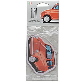 Orange Retro Red Fiat 500 Air Freshener