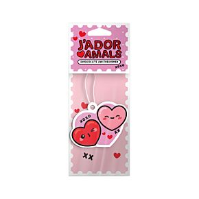Chocolate J'Adoramals Double Heart Air Freshener