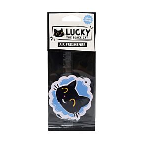 Lemon Lucky the Black Cat Face Air Freshener