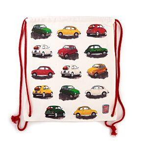 Fiat 500 Repeat Canvas Drawstring Bag