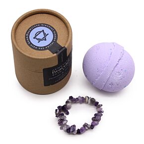 Amethyst Bracelet Shea Butter Lavender & Tea Tree Bath Bomb
