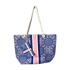 Blue Mandala Beach Bag