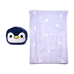 Blankeazzz Adoramals Nico the Penguin 2-in-1 Plush Toy & Travel Blanket