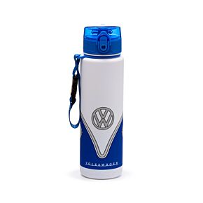 Volkswagen VW T1 Camper Bus Blue Pop Top 600ml Shatterproof Bottle