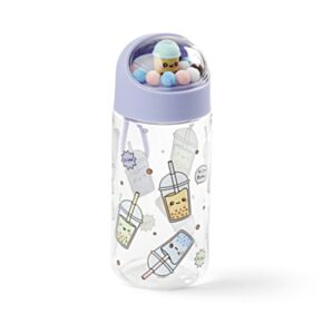 Foodiemals Bubble Tea 350ml Shatterproof Children's Bottle with Charms