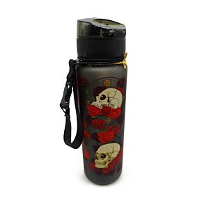 Skulls & Roses Pop Top 600ml Shatterproof Bottle