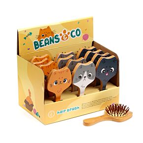 Beans & Co Cats Bamboo Hair Brush