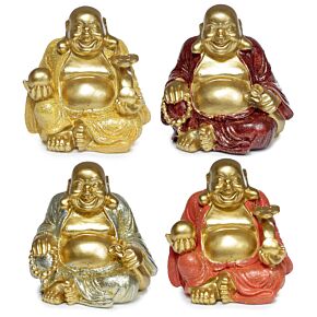 Mini Lucky Glitter Chinese Laughing Buddha 8cm