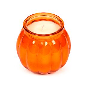 Autumn Harvest Pumpkin Spice Shaped Soy Wax Glass Candle Jar