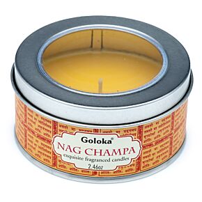 Goloka Nag Champa Wax Candle Tin