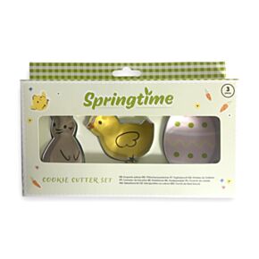 Springtime Bunny Rabbit, Chick & Egg Cookie Cutter Set of 3