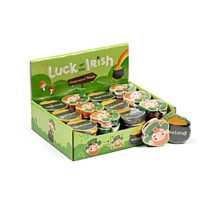 Lucky of the Irish Leprechaun & Shamrock Compressed Travel Towel