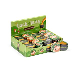 Lucky of the Irish Leprechaun & Shamrock Compressed Travel Towel