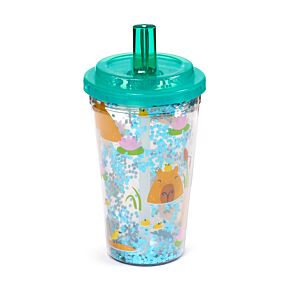 Shatterproof Capybara Double Walled Cup & Straw