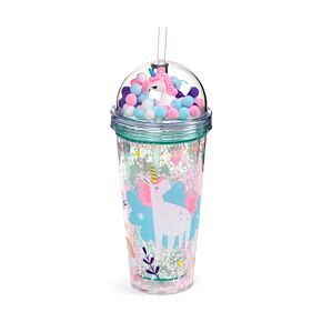 Unicorn Magic Double Walled Cup & Straw with Charms