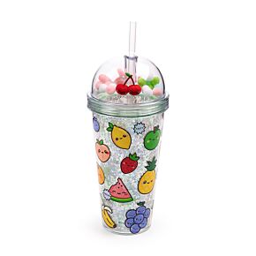 Foodiemals Fruit Double Walled Cup & Straw with Charms
