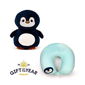 Swapseazzz Adoramals Ocean Penguin 2-in-1 Plush Travel Pillow & Toy
