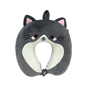 Relaxeazzz Adoramals Smudge the Cat Plush Kids Memory Foam Travel Pillow