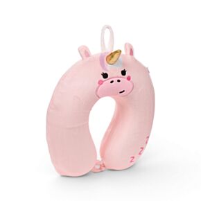 Relaxeazzz Adoracorns Bella the Unicorn Plush Kids Memory Foam Travel Pillow