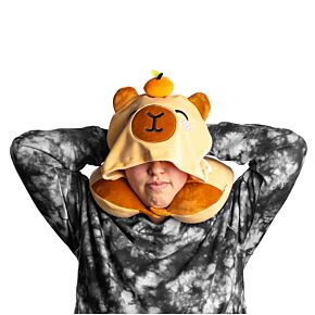 Hoodeazzz Duke the Capybara Plush Memory Foam Travel Pillow & Hood
