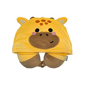 Hoodeazzz Adoramals Raffi the Giraffe Plush Memory Foam Travel Pillow & Hood