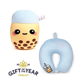 Swapseazzz Foodiemals Boba the Bubble Tea 2-in-1 Plush Travel Pillow & Toy