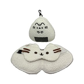 Relaxeazzz Pusheen Cat Sushi Club Shaped Travel Pillow & Eye Mask