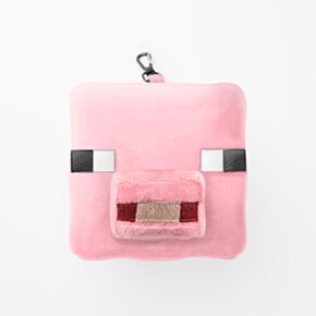 Relaxeazzz Minecraft Pig Shaped Plush Travel Pillow & Eye Mask