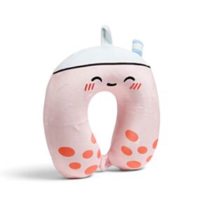 Relaxeazzz Foodiemals Bubble Tea Plush Kids Memory Foam Travel Pillow