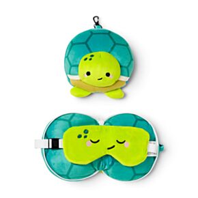 Relaxeazzz Adoramals Turtle Shaped Plush Travel Pillow & Eye Mask