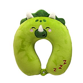 Relaxeazzz Adoramals Harry the Dinosaur Plush Kids Memory Foam Travel Pillow