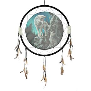 Lisa Parker Guidance Wolf Design Dreamcatcher 60cm