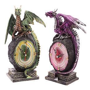 Geode Crystal Dragon Mantle Clock Geode Crystal Dragon Mantle Clock
